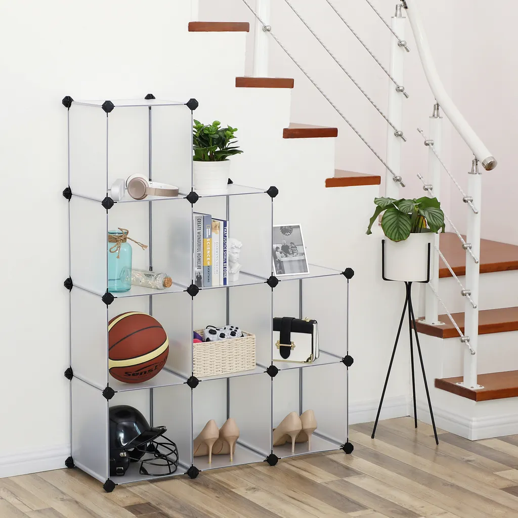 SONGMICS Regalsystem Mit 9 Fächern 93 X 123 X 31 Cm Cube Aufbewahrung Sideboard Aufbewahrungsbox Weiß LPC115S 2 SONGMICS Regalsystem Mit 9 Fächern 93 X 123 X 31 Cm Cube Aufbewahrung Sideboard Aufbewahrungsbox Weiß LPC115S – Bild 2