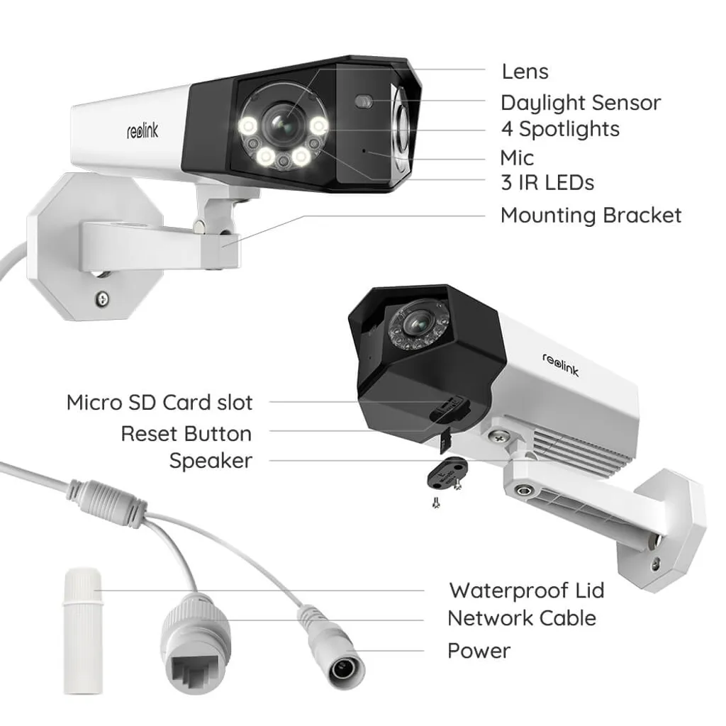 Reolink 4MP PoE Dual-Objektiv Überwachungskamera Outdoor Mit Person-/Fahrzeugerkennung, 150° Blickwinkel, Farbiger Nachtsicht, Zwei-Wege-Gespräch, IP66 Wasserdicht, Reolink Duo PoE 5 Reolink 4MP PoE Dual-Objektiv Überwachungskamera Outdoor Mit Person-/Fahrzeugerkennung, 150° Blickwinkel, Farbiger Nachtsicht, Zwei-Wege-Gespräch, IP66 Wasserdicht, Reolink Duo PoE – Bild 5