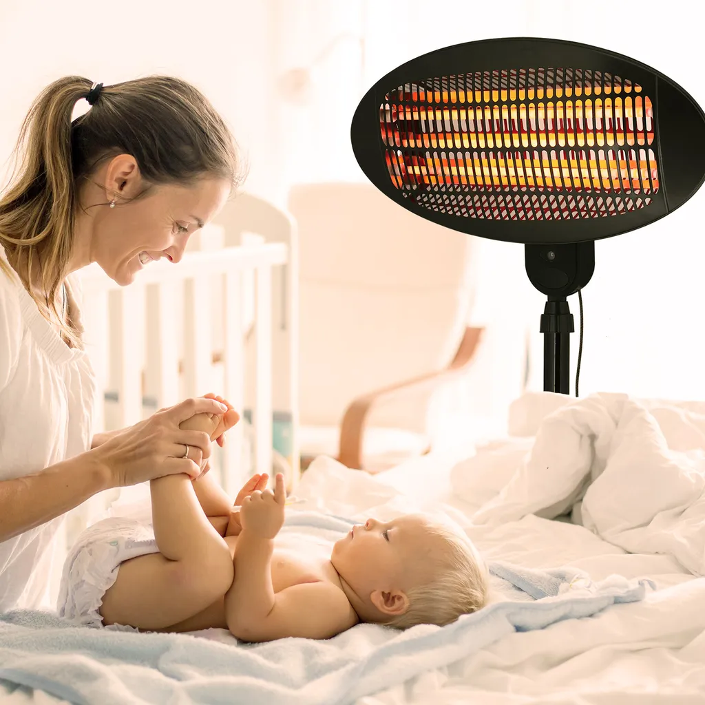 Monzana Heizstrahler Wärmestrahler Terrassenheizer 3 Heizstufen 2000 Watt Stabiler Metallfuß Umkippsicherung 3 Monzana Heizstrahler Wärmestrahler Terrassenheizer 3 Heizstufen 2000 Watt Stabiler Metallfuß Umkippsicherung – Bild 3