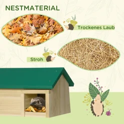 Pawhut Igelhaus Winterquartier Und Unterschlupf Mit Boden Igelhotel Katzensicher Outdoor Igelhütte Tannenholz Naturholz 47 X 34,2 X 27 Cm -Garten- & Gewächshäuser Geschäft d33b93d88b8b92f024051ca626971a3b