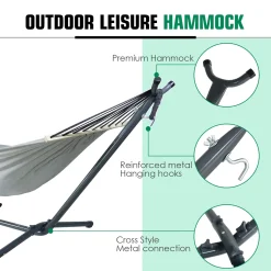CClife Hängematte Mit Gestell Hängemattengestell Höhen Verstellbar Mit Tragetasche, Color:Grau 10 CClife Hängematte Mit Gestell Hängemattengestell Höhen Verstellbar Mit Tragetasche, Color:Grau -Garten- & Gewächshäuser Geschäft d359c2505d939bf5e6a6539c4129ec1c