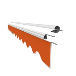 Leudus Markisen Volant Markisenbespannung Sonnenschutz Ersatzstoffe Sonnenmarkise Fertig Genäht(4.5x0.21m, SPD002)