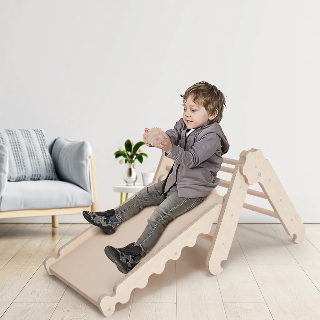 MAMOI® Klettergerüst Indoor, Kletterdreieck Mit Rutsche Aus Holz, Baby Kinder Klettern, Kletterturm Mit Rutschbrett, Kletterbogen Mit Kinderrutsche, Mini Holzbogen Für Spielplatz Ab 1/2/3 Jahre 4 MAMOI® Klettergerüst Indoor, Kletterdreieck Mit Rutsche Aus Holz, Baby Kinder Klettern, Kletterturm Mit Rutschbrett, Kletterbogen Mit Kinderrutsche, Mini Holzbogen Für Spielplatz Ab 1/2/3 Jahre – Bild 4