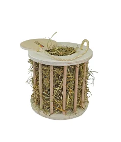 Elmato 12812 Heutrommel Heuraufe Futterraufe Für Zwerghasen,Meerschweinchen,Hamster Mit Schnur,23cm