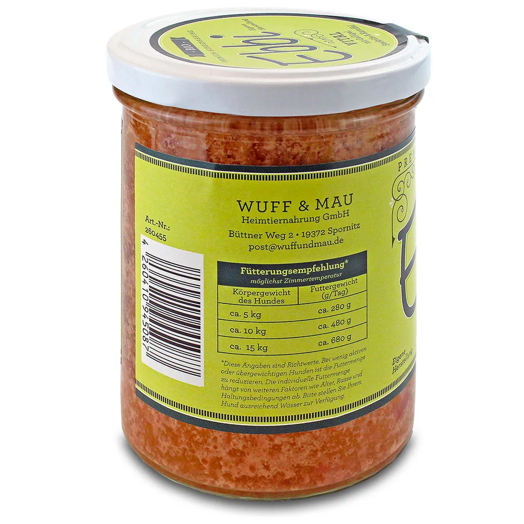 WUFF & MAU Vital Hundefutter 400g Glas Mit Frischem Geflügel, Gesunder Steckrübe Und Nahrhafter Kartoffel Von Ebbi 3 WUFF & MAU Vital Hundefutter 400g Glas Mit Frischem Geflügel, Gesunder Steckrübe Und Nahrhafter Kartoffel Von Ebbi – Bild 3