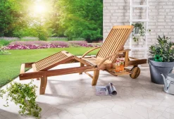 CHILLROI Verstellbare Sonnenliege Mit Beistelltisch - Akazienholz Gartenliege -Garten- & Gewächshäuser Geschäft d3e1f9954c336c3da7ab22370daa52e6