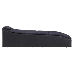 VidaXL Sonnenliege Mit Auflage Poly Rattan Schwarz -Garten- & Gewächshäuser Geschäft d3fccd43bb91299f6b4d013968907ed4