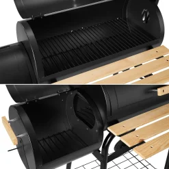 Tectake Holzkohlegrill Smoker Mit Thermometer - Schwarz -Garten- & Gewächshäuser Geschäft d4179c00264cb55da8b3648746091768