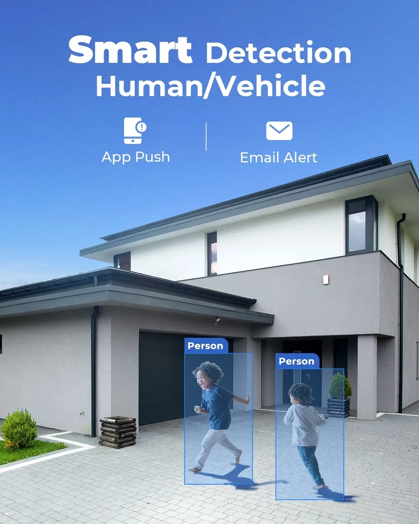 Reolink 4K Überwachungskamera Aussen Set, 8CH Videoüberwachung Mit 4X 8MP PoE IP Kamera Und 2TB HDD NVR Für 24/7 Aufnahme, Personenerkennung Und Fahrzeugerkennung, IP66, RLK8-800D4-A 9 Reolink 4K Überwachungskamera Aussen Set, 8CH Videoüberwachung Mit 4X 8MP PoE IP Kamera Und 2TB HDD NVR Für 24/7 Aufnahme, Personenerkennung Und Fahrzeugerkennung, IP66, RLK8-800D4-A – Bild 9