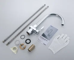 Auralum Küchenarmatur Spültischarmatur Aus Edelstahl Für Küche, Hochdruck Wasserhahn Küche Mit 360° Schwenkbarer , Chrom -Garten- & Gewächshäuser Geschäft d43a9aa1c6369b84c2d01b4d68aa1614 2