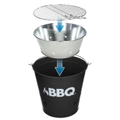 ECD Germany Grilleimer Ø 25cm Mit Grillrost Und Tragegriff, Eimergrill Aus Edelstahl In Matt Schwarz, Minigrill Mit Belüftung, Campinggrill Holzkohlegrill BBQ Grill Picknickgrill Grillkübel Feuerkübel 10 ECD Germany Grilleimer Ø 25cm Mit Grillrost Und Tragegriff, Eimergrill Aus Edelstahl In Matt Schwarz, Minigrill Mit Belüftung, Campinggrill Holzkohlegrill BBQ Grill Picknickgrill Grillkübel Feuerkübel -Garten- & Gewächshäuser Geschäft d441f702ecf71d2874f80ccd749098cd