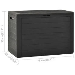 VidaXL Gartenbox Anthrazit 78x44x55 Cm -Garten- & Gewächshäuser Geschäft d448d6c994f924117a973b27c36ee288