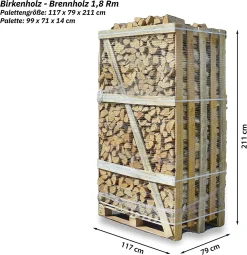 Hypafol Brennholz Birke | 1,8 Rm | Hartholz | Ofenfertig Getrocknet & Gespalten | 25 Cm Lang | Eine Palette 9 Hypafol Brennholz Birke | 1,8 Rm | Hartholz | Ofenfertig Getrocknet & Gespalten | 25 Cm Lang | Eine Palette -Garten- & Gewächshäuser Geschäft d45e9e83ed76f3151a97f3c7796dae60
