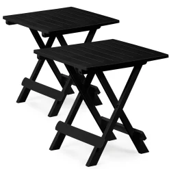 Deuba Klapptisch Beistelltisch Klappbar 50x45x43 Cm Balkontisch Campingtisch Gartentisch Kunststoff, Farbe:2x Schwarz -Garten- & Gewächshäuser Geschäft d4f67f1d43ff7f78cb0e0f70cca82197