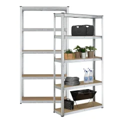 Pro-Tec 2x Schwerlastregal Birthälm 180x90x30cm Steckregal Stahl Lager Regal Werkstattregal Pro.tec