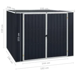 VidaXL Gerätehaus Anthrazit 195x198x159 Cm Verzinkter Stahl -Garten- & Gewächshäuser Geschäft d52e820d86c470e1457d2493eca78fbb