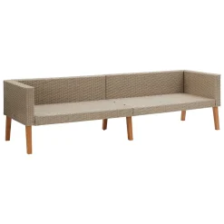 VidaXL 3-Sitzer-Gartensofa Mit Auflagen Poly Rattan Beige -Garten- & Gewächshäuser Geschäft d539adcfc3895c729bc68e17ee02828d