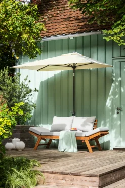 Dehner Gartenmöbel Sofa Macao, Inkl. Polster, Ca. 203 X 63 X 44 Cm, FSC® Akazienholz/Polyester, Geölt, Braun/grau -Garten- & Gewächshäuser Geschäft d54f570a40466b257a06bacfad5f3845