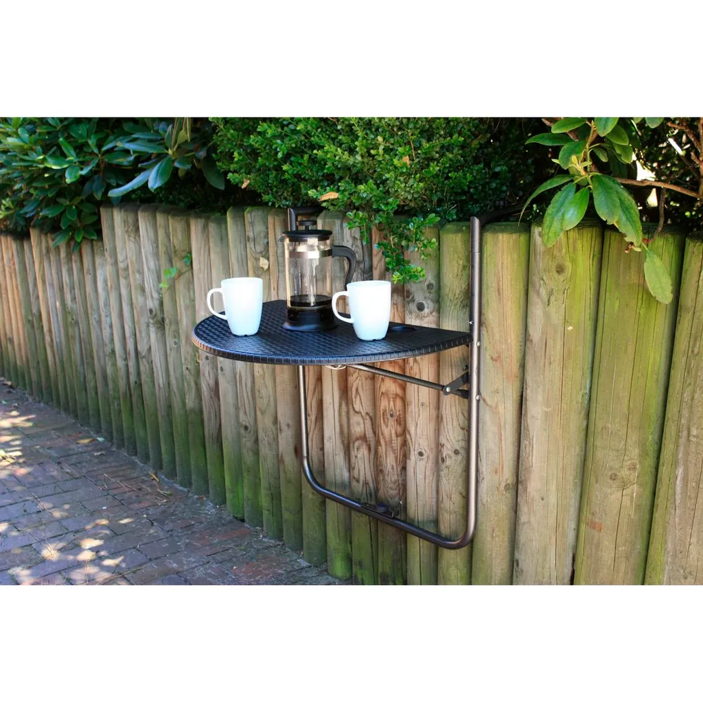 Garden Pleasure Balkontisch Ventana Rattan Optik Balkon Garten Tisch Hängetisch 6 Garden Pleasure Balkontisch Ventana Rattan Optik Balkon Garten Tisch Hängetisch – Bild 6