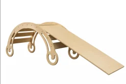 WOODFORKIDS Woodforkid Klettergerüst Kinder Montessori Bruno Gr. L Kletterbogen Mit Rutsche