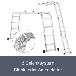 Juskys Aluminium Multifunktionsleiter 4x4 Stufen - 4,7 M Länge Klappbar – Leiter 4-teilig Bis 150 Kg - Gelenkleiter Klappleiter Stehleiter Aluleiter 14 Juskys Aluminium Multifunktionsleiter 4x4 Stufen - 4,7 M Länge Klappbar – Leiter 4-teilig Bis 150 Kg - Gelenkleiter Klappleiter Stehleiter Aluleiter -Garten- & Gewächshäuser Geschäft d5d1c5e48f5ba757f85a068242adcc7c