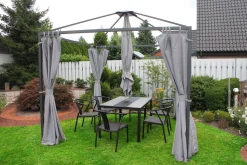 Leco Moderner Garten-Pavillon "Madita" Inkl. Seitenteile Anthrazit 290 X 290 Cm (L X B) -Garten- & Gewächshäuser Geschäft d5d1fa4deed7aeead2f85b55181d4878