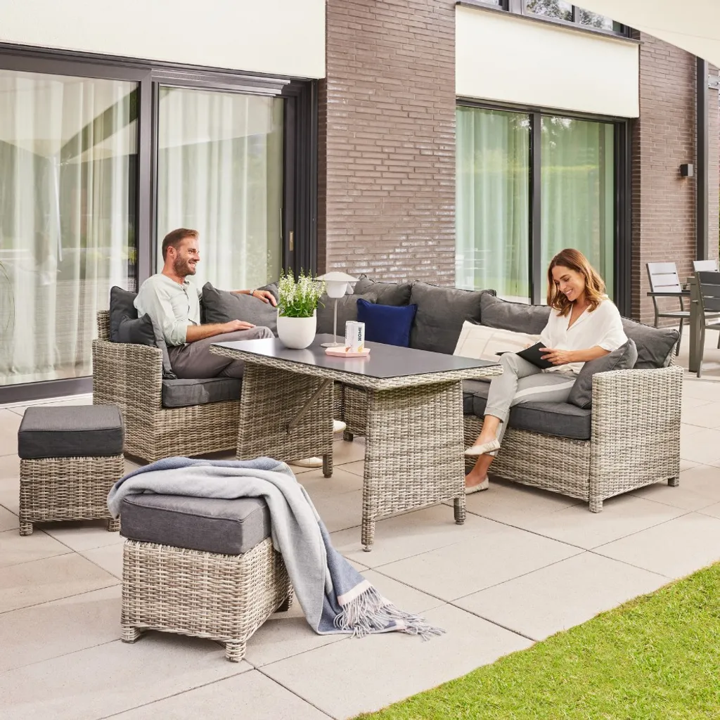 HOME DELUXE - Bahia Sitzgruppe Polyrattan Rattanmöbel Gartenmöbel Lounge Gartengarnitur 2 HOME DELUXE - Bahia Sitzgruppe Polyrattan Rattanmöbel Gartenmöbel Lounge Gartengarnitur – Bild 2