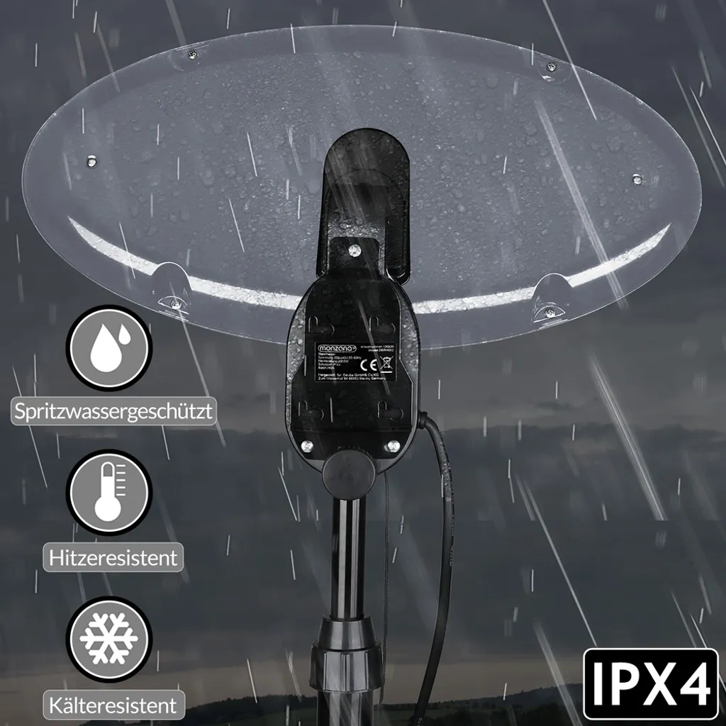 Monzana Heizstrahler Wärmestrahler Terrassenheizer 3 Heizstufen 2000 Watt Stabiler Metallfuß Umkippsicherung 4 Monzana Heizstrahler Wärmestrahler Terrassenheizer 3 Heizstufen 2000 Watt Stabiler Metallfuß Umkippsicherung – Bild 4