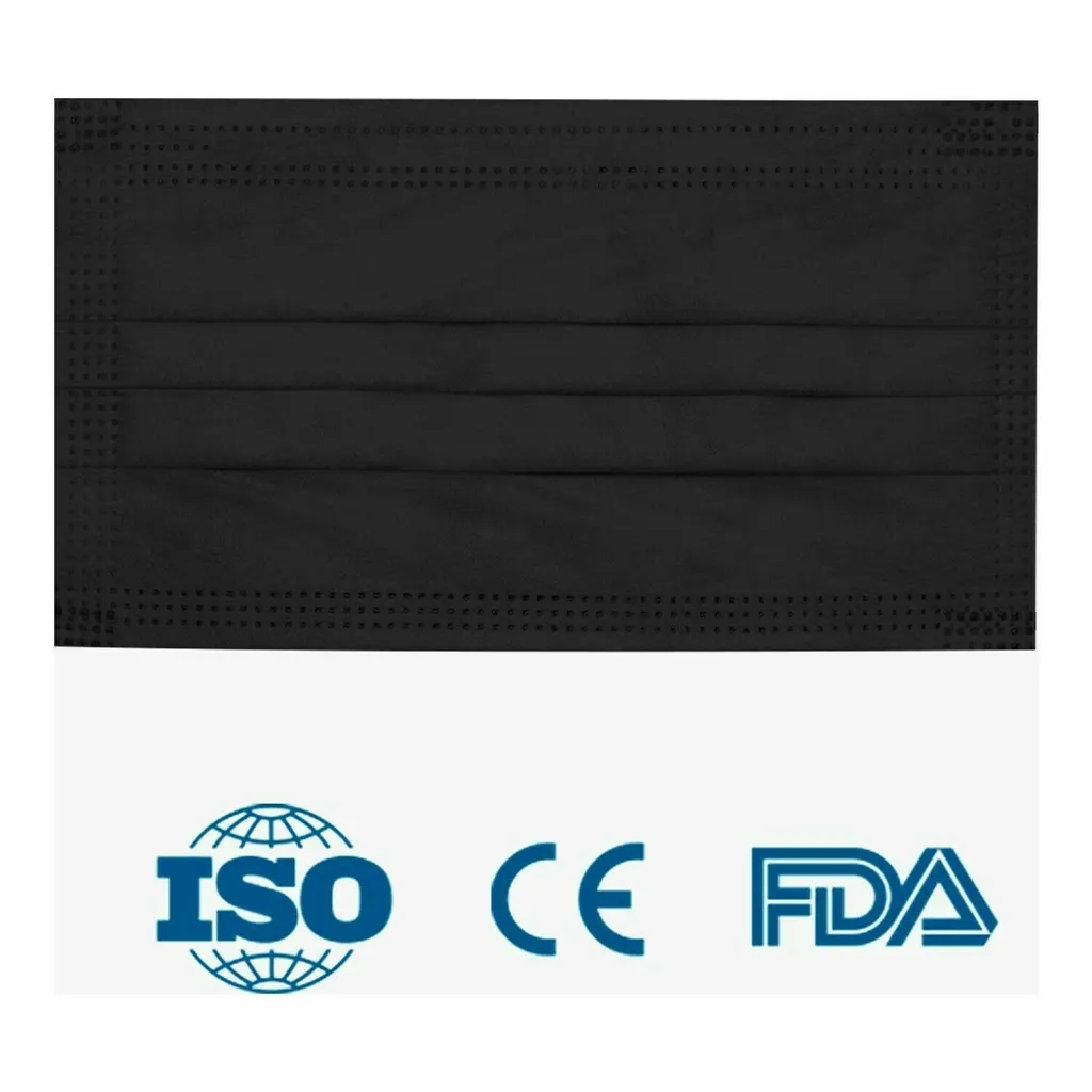 BelEmsa LLC Medizinische OP Masken | Typ 2R | Mundschutz | 3-lagig | Einweg | Schwarz 100 7 BelEmsa LLC Medizinische OP Masken | Typ 2R | Mundschutz | 3-lagig | Einweg | Schwarz 100 – Bild 7