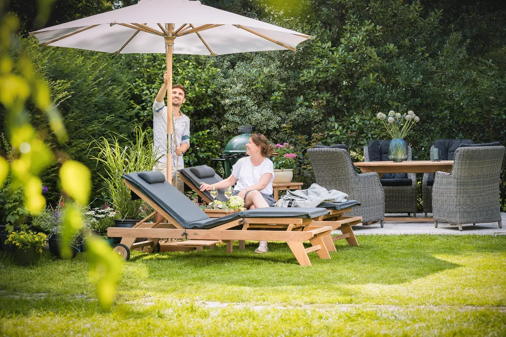 Kai Wiechmann Sonnenschirm Stylischer Balkonschirm Weiß 350 Cm Als Hochwertiger Schattenspender Gartenschirm Aus Holz Mit Windauslass & UPF 50+ 6 Kai Wiechmann Sonnenschirm Stylischer Balkonschirm Weiß 350 Cm Als Hochwertiger Schattenspender Gartenschirm Aus Holz Mit Windauslass & UPF 50+ – Bild 6