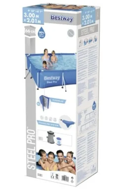 Bestway Frame Pool Deluxe Splash-Steel Pro 300 X 200 X 66 Cm, Mit Ablassventil, 3300 L -Garten- & Gewächshäuser Geschäft d6784af17fe6e8a4a5061bf259e728c6
