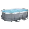 Bestway 5614A Power Steel Ovaler Oberirdischer Pool 305x200x84cmHöhe (cm): 84, Breite (cm): 305, Zusammensetzung: PVC, Länge (cm): 200, Gestalten: Oval, Maße: 3 - 3,99 M, Filterpumpe: 58381