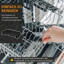 HOMCOM OMCOM Elektrogrill Tischgrill Elektrisch Mit Regelbarer Thermostat Antihaftbeschichtete Grillplatte 1600 W BBQ Indoor-Grill Teppanyaki Mit Abtropfschale 53,5 X 31 X 8 Cm 13 HOMCOM OMCOM Elektrogrill Tischgrill Elektrisch Mit Regelbarer Thermostat Antihaftbeschichtete Grillplatte 1600 W BBQ Indoor-Grill Teppanyaki Mit Abtropfschale 53,5 X 31 X 8 Cm -Garten- & Gewächshäuser Geschäft d6c3b23cf82f7d162ee4ffa10002959f