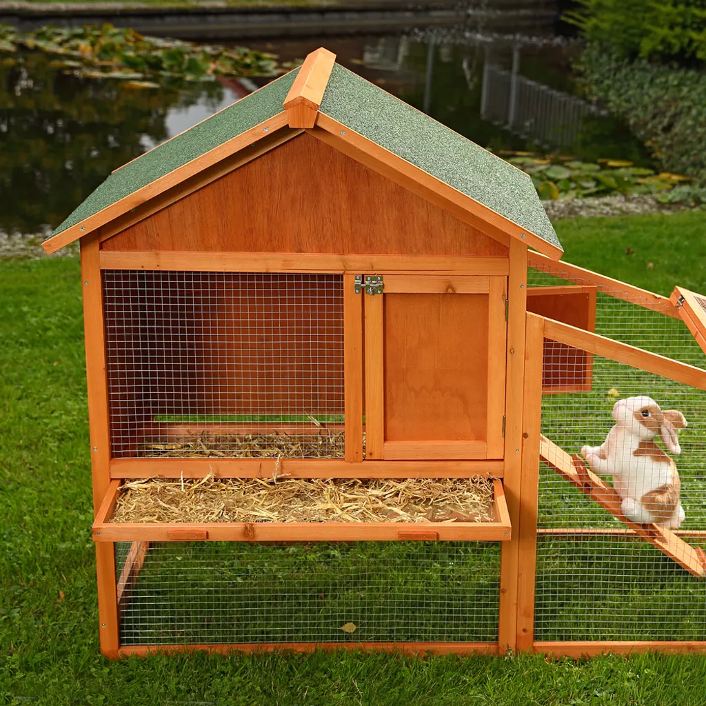 Mucola Hasenstall Kaninchenstall Hasen Kaninchen Käfig Kleintierstall Hasenkäfig Holz 7 Mucola Hasenstall Kaninchenstall Hasen Kaninchen Käfig Kleintierstall Hasenkäfig Holz – Bild 7