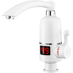 3000W Elektrischer Wasserhahn Durchlauferhitzer 3KW Warmwasserbereiter Digitale LED Temperaturanzeige Elektrisch Wasserhahn Küche Bad Armatur Retoo