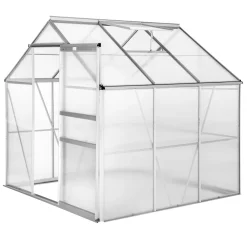 Tectake Gewächshaus Aus Aluminium Ohne Fundament - 190 X 185 X 195 Cm -Garten- & Gewächshäuser Geschäft d6f3521e4954ddc6b531d6ecf0c94f92