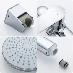 Lonheo Duscharmatur Brausebatterie Mit Brauseschlauch, Handbrause Mit 3 Funktionen, Und Brausehalter | Einhebel-Brausemischer-Duschset, Chrom -Garten- & Gewächshäuser Geschäft d70159a18051d2f199a0bd470a43f327