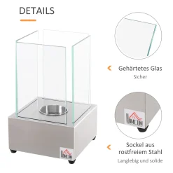 HOMCOM Ethanol-KaminEthanol-Brenner 0,4L 2 Stdn. Brenndauer Kein Rauch Edelstahl 20 X 20 X 33 Cm 13 HOMCOM Ethanol-KaminEthanol-Brenner 0,4L 2 Stdn. Brenndauer Kein Rauch Edelstahl 20 X 20 X 33 Cm -Garten- & Gewächshäuser Geschäft d7446830f32179d2e754f211d829bbe6