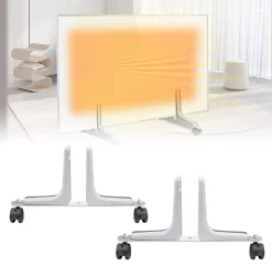 Jesunfuzhu 2er/Set Standfüße Halterung Für Infrarotstrahler,Feet For Infrared Heaters, Aluminiumlegierung Robuste Standfüße Für Infrarotstrahler Passend Für Diverse Marken Und Modelle Mit Gestell Universell Einstellbare, Weiß