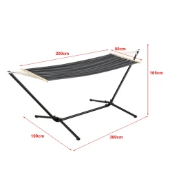 En.casa Hängematte Mit Gestell Hängeschaukel 200 X 100 Cm Indoor Outdoor Baumwolle Bis 120 Kg Dunkelgrau -Garten- & Gewächshäuser Geschäft d7afb5ae93c210f83c52d62df3cb74fc