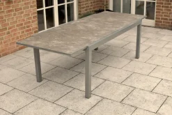 Merxx Gartenmöbelset "Amalfi Di Lusso" 9tlg. Mit Semi Ausziehtisch 180/250 X 100 Cm Mit Digitaldruckplatte - Aluminiumgestell Silber Mit Textilbespannung Anthrazit -Garten- & Gewächshäuser Geschäft d7c9aa5742ebd50521531de0d34363f1