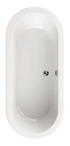 Calmwaters® Freistehende Badewanne 180x80 Cm, Acrylwanne Modern Soft, Duo-Badewanne Für 2 Personen, Maße 180 X 80 Cm, Freistehende Wanne Oval, Runde Badewanne Freistehend, Duowanne Weiß, 02SL3337 -Garten- & Gewächshäuser Geschäft d8432e4289787fc25b432237c2d3a836