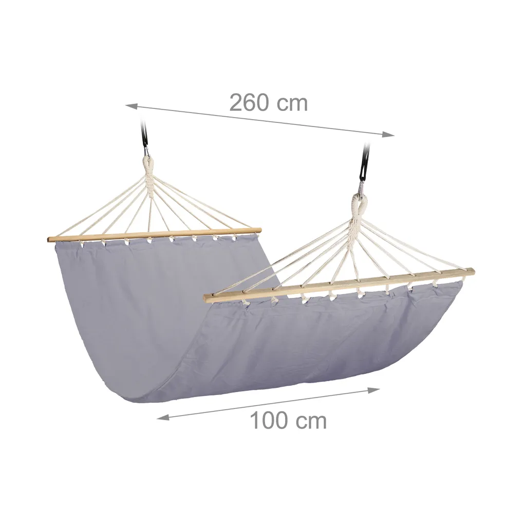 Relaxdays Hängematte Aus Baumwolle 4 Relaxdays Hängematte Aus Baumwolle – Bild 4