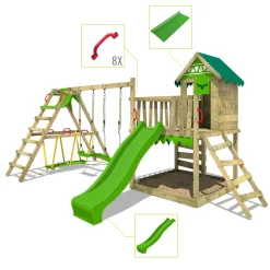 Wickey FATMOOSE Spielturm Klettergerüst JazzyJungle Mit Schaukel SurfSwing & Rutsche, Spielhaus Mit Sandkasten, Leiter & Spiel-Zubehör - Apfelgrün 10 Wickey FATMOOSE Spielturm Klettergerüst JazzyJungle Mit Schaukel SurfSwing & Rutsche, Spielhaus Mit Sandkasten, Leiter & Spiel-Zubehör - Apfelgrün -Garten- & Gewächshäuser Geschäft d89655c70c5b87a71ed53237bac9d26d 1