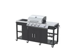 HC Garten & Freizeit Gasgrill-Küche Grillküche Gartengrill Outdoorküche Außenküche Küchenwagen