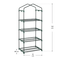 Juskys Foliengewächshaus Aufrollbare Tür – Kompaktes Gewächshaus Für Pflanzen - Stabiles Balkon Treibhaus Mit 4 Ebenen, Großem Eingang, PE-Abdeckung -Garten- & Gewächshäuser Geschäft d8c887f45a0bdd605e575f8e67a04081