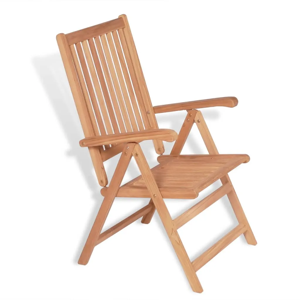 VidaXL Verstellbare Gartenstühle 2 Stk. Massivholz Teak 2 VidaXL Verstellbare Gartenstühle 2 Stk. Massivholz Teak – Bild 2