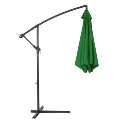 Deuba Kingsleeve Sonnenschirm Mit Ständer 330cm Groß UV Schutz 40+ Kurbel Neigbar Alu Wasserabweisend Windfest Ampelschirm Garten Terrasse Balkon 3,3m, Farbe:grün -Garten- & Gewächshäuser Geschäft d90781719fa6df616d2d86265418dd81