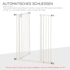PawHut Treppenschutzgitter Türschutzgitter Ohne Bohren Mit Verlängerung Hundegitter Absperrgitter Mit Doppelter Verschluss Schutzgitter Für Haustier Auto-Close Metall Kunststoff Weiß 97,5 X 104,1 Cm 13 PawHut Treppenschutzgitter Türschutzgitter Ohne Bohren Mit Verlängerung Hundegitter Absperrgitter Mit Doppelter Verschluss Schutzgitter Für Haustier Auto-Close Metall Kunststoff Weiß 97,5 X 104,1 Cm -Garten- & Gewächshäuser Geschäft d95f36a39475620bae59f880c584b9cc