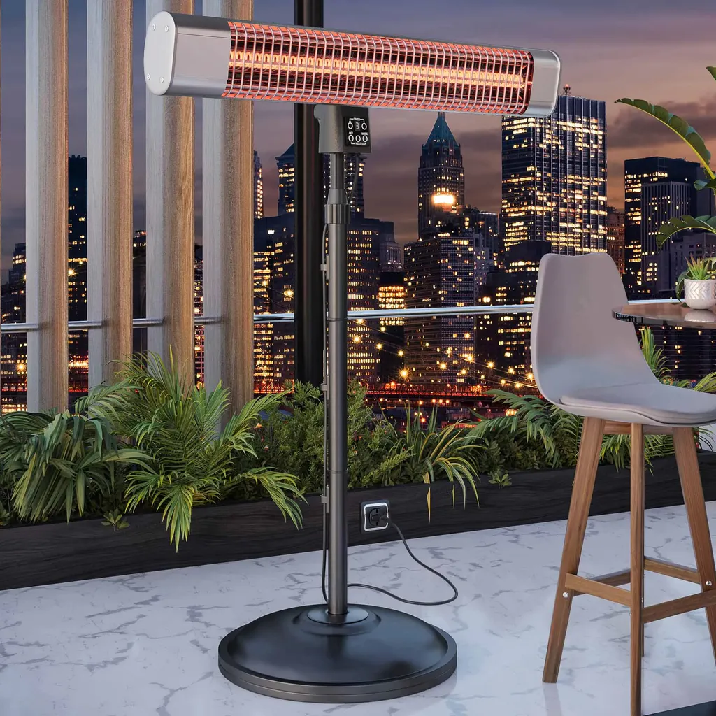 GGM Moebel International ROBERTO | Stand Heizstrahler | Edelstahl | 2400W | 3 Heizstufen | Infrarot Wärmestrahler, Infrarotstrahler 1 GGM Moebel International ROBERTO | Stand Heizstrahler | Edelstahl | 2400W | 3 Heizstufen | Infrarot Wärmestrahler, Infrarotstrahler